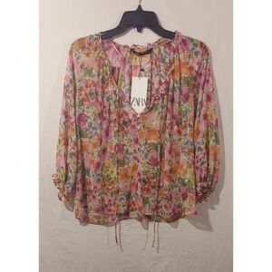 Zara Floral blouse - sz XS - NWT